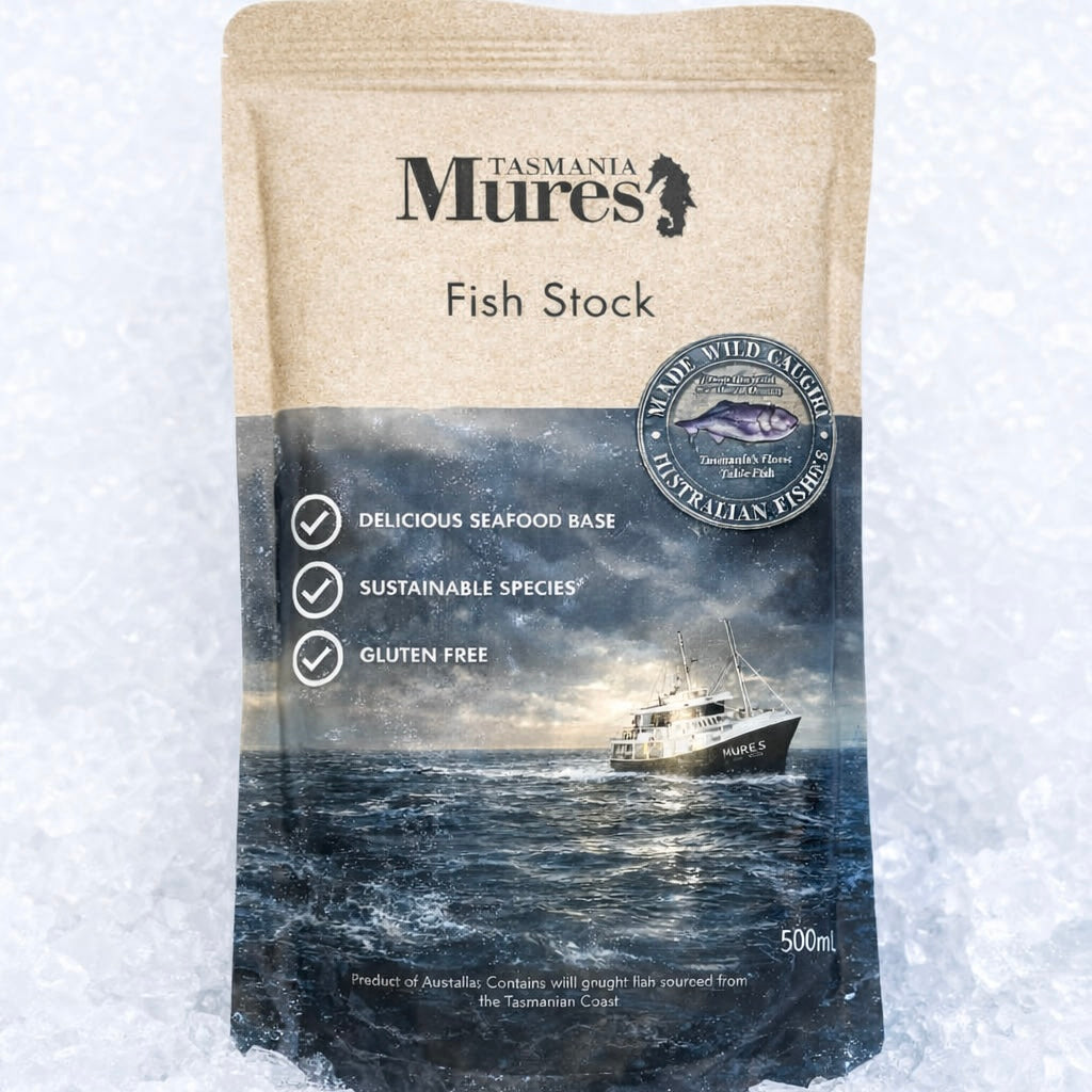 TASMANIA MURES FISH STOCK 500ML - Claudio's Seafoods, Sydney Fish Markets