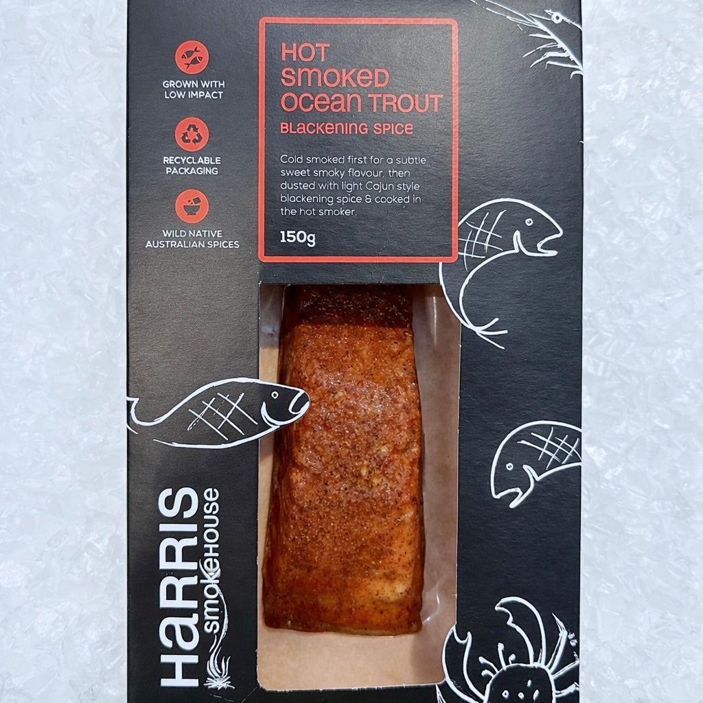 HOT SMOKED OCEAN TROUT BLACKENING SPICE 150G PKT - Claudio's Seafoods, Sydney Fish Markets