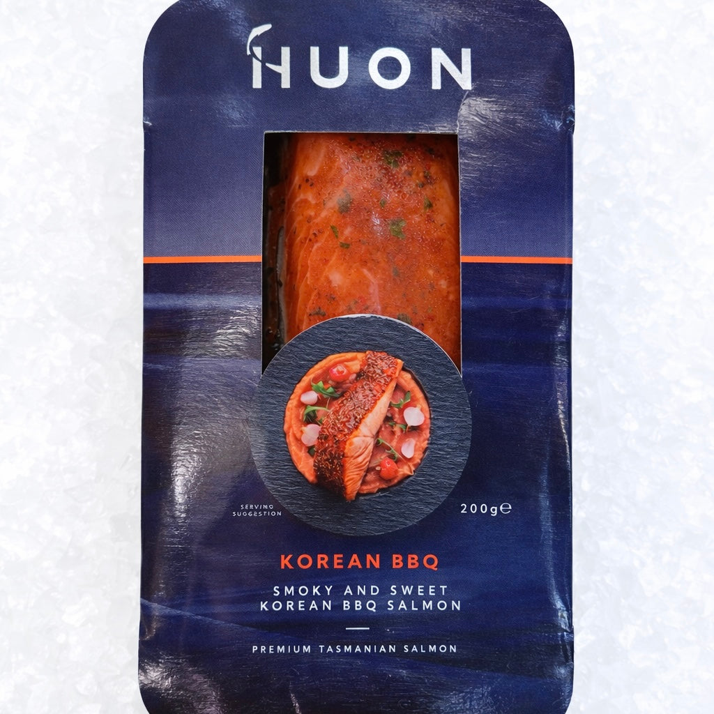 PREMIUM HUON TASMANIAN SALMON KOREAN BBQ STEAKS 200G - Claudio's Seafoods, Sydney Fish Markets