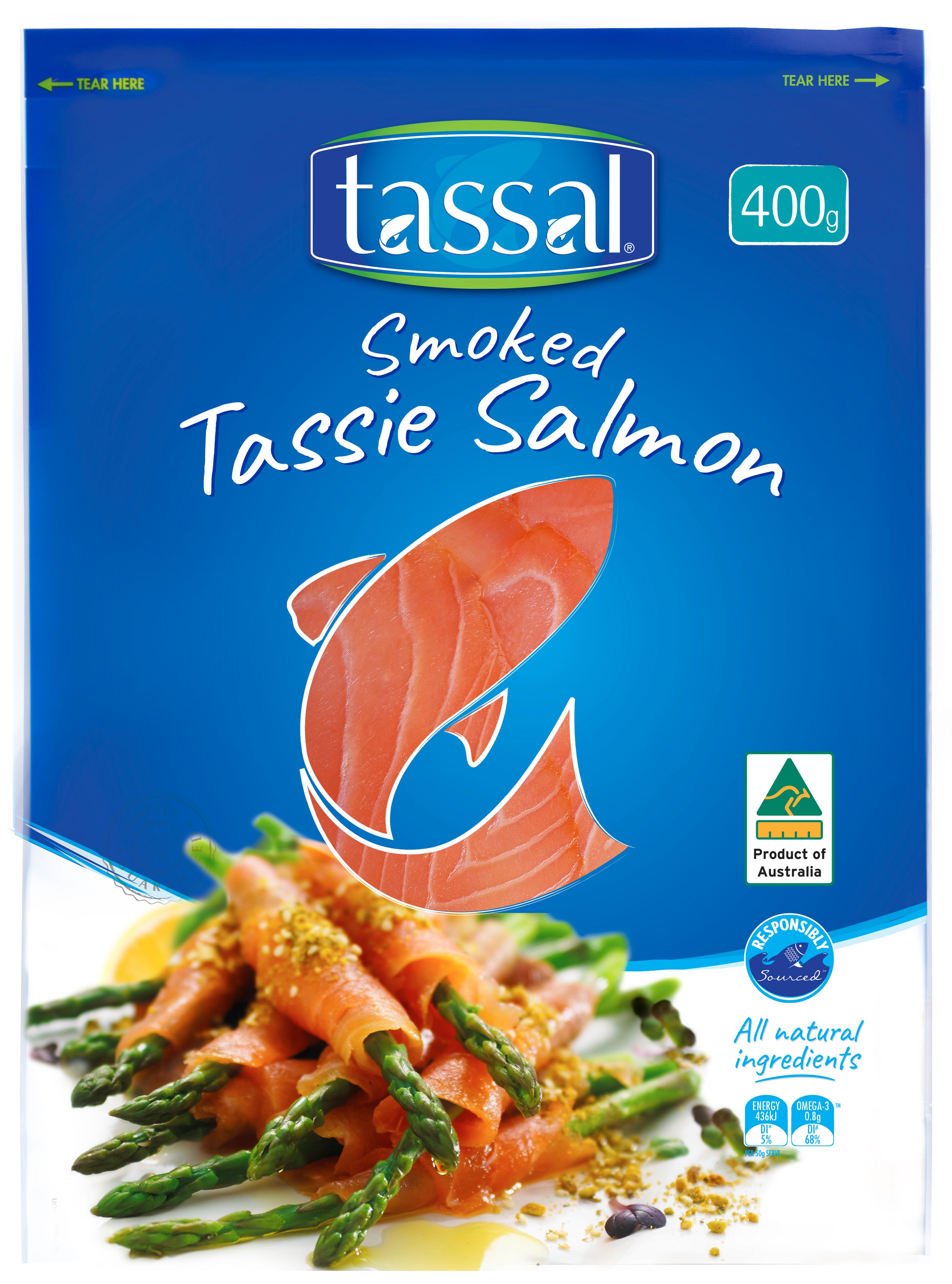 TASSAL SMOKED SALMON 400G - Claudio's Seafoods, Sydney Fish Markets