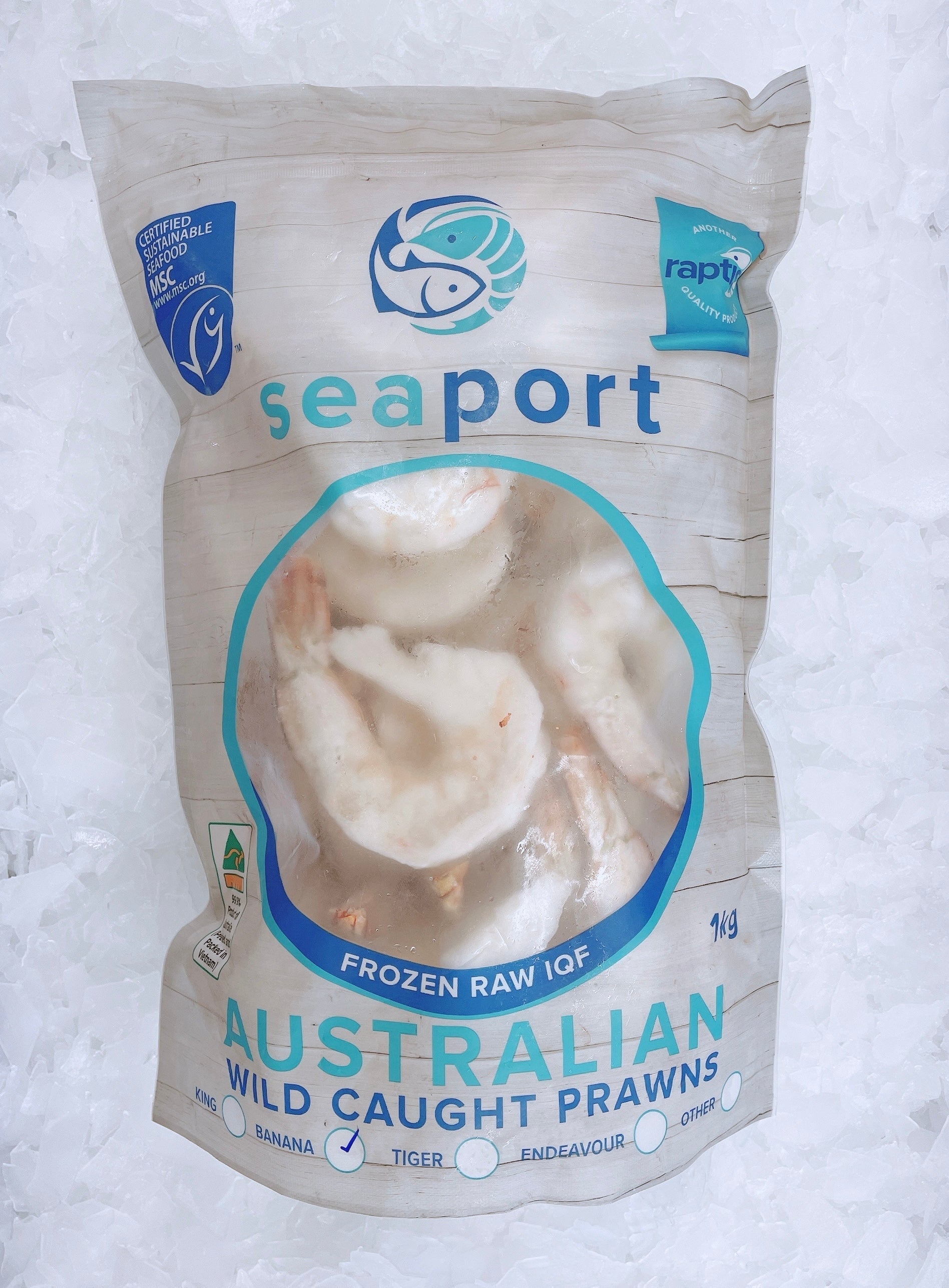 BANANA PRAWN CUTLETS 21/25 1KG - Claudio's Seafoods, Sydney Fish Markets